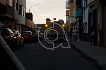 Arde una cocina en la azotea de un inmueble de El Caracol Bajo (Telde)/TA.